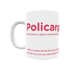 Taza - Policarpa Regalo original y funcional. Taza personalizada con significado, actitud y amor.