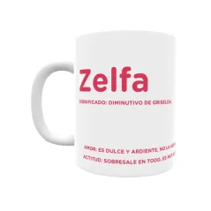 Taza - Zelfa Regalo original y funcional. Taza personalizada con significado, actitud y amor.