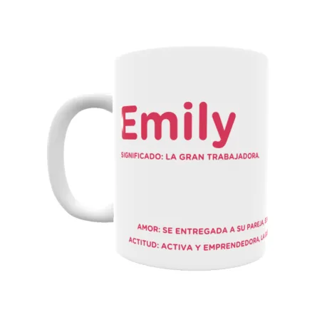 Taza - Emily Regalo original y funcional. Taza personalizada con significado, actitud y amor.