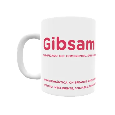 Taza - Gibsam Regalo original y funcional. Taza personalizada con significado, actitud y amor.