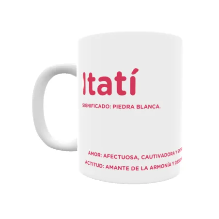 Taza - Itatí Regalo original y funcional. Taza personalizada con significado, actitud y amor.