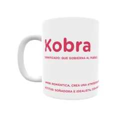 Taza - Kobra Regalo original y funcional. Taza personalizada con significado, actitud y amor.