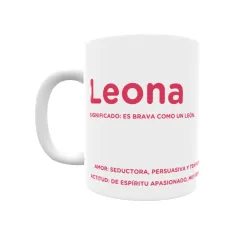 Taza - Leona Regalo original y funcional. Taza personalizada con significado, actitud y amor.