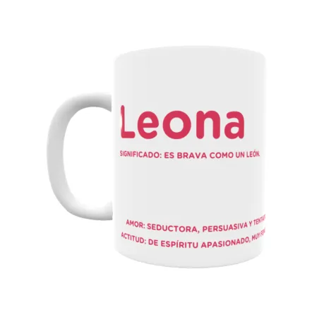 Taza - Leona Regalo original y funcional. Taza personalizada con significado, actitud y amor.