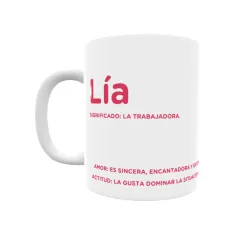 Taza - Lía Regalo original y funcional. Taza personalizada con significado, actitud y amor.