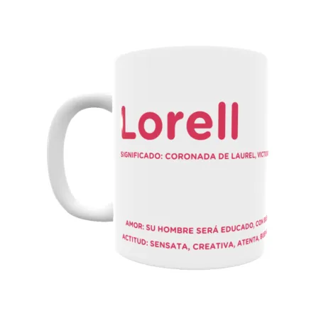 Taza - Lorell Regalo original y funcional. Taza personalizada con significado, actitud y amor.