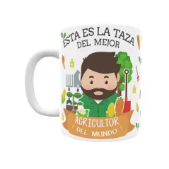 Taza personalizada con tu dedicatoria para EL mejor AGRICULTOR