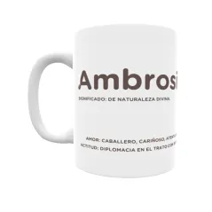 Taza - Ambrosio Regalo original y funcional. Taza personalizada con significado, actitud y amor.