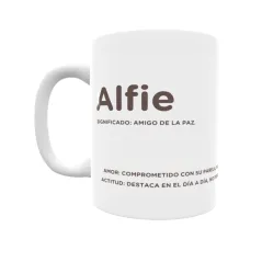 Taza - Alfie Regalo original y funcional. Taza personalizada con significado, actitud y amor.