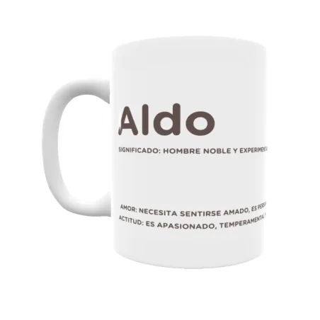 Taza - Aldo Regalo original y funcional. Taza personalizada con significado, actitud y amor.