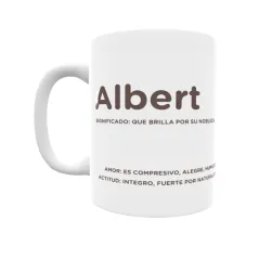 Taza - Albert Regalo original y funcional. Taza personalizada con significado, actitud y amor.