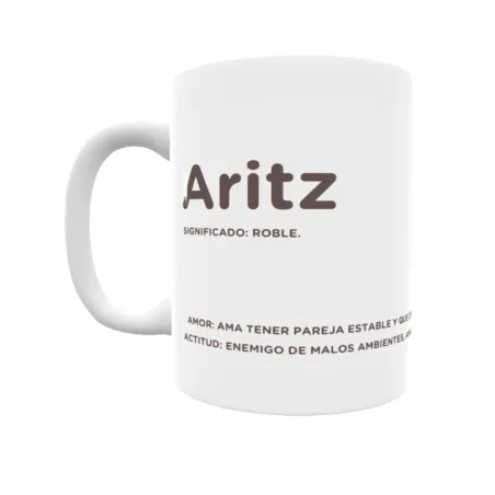 Taza - Aritz Regalo original y funcional. Taza personalizada con significado, actitud y amor.