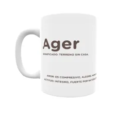 Taza - Ager Regalo original y funcional. Taza personalizada con significado, actitud y amor.