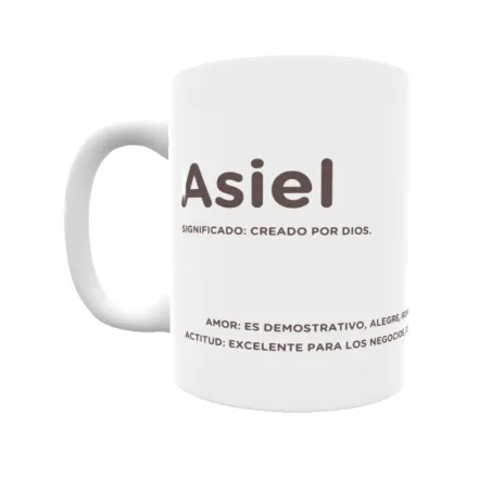 Taza - Asiel Regalo original y funcional. Taza personalizada con significado, actitud y amor.