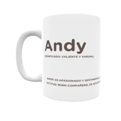 Taza - Andy Regalo original y funcional. Taza personalizada con significado, actitud y amor.