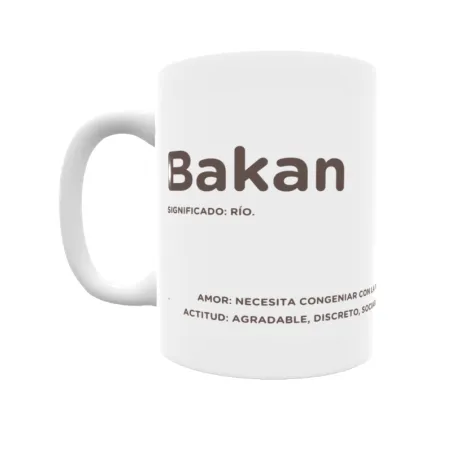 Taza - Bakan Regalo original y funcional. Taza personalizada con significado, actitud y amor.