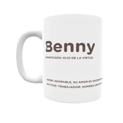 Taza - Benny Regalo original y funcional. Taza personalizada con significado, actitud y amor.