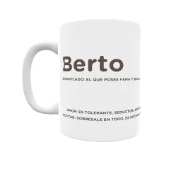 Taza - Berto Regalo original y funcional. Taza personalizada con significado, actitud y amor.