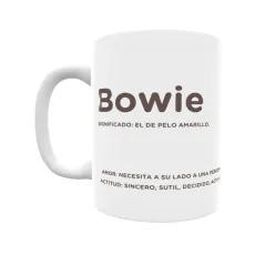 Taza - Bowie Regalo original y funcional. Taza personalizada con significado, actitud y amor.