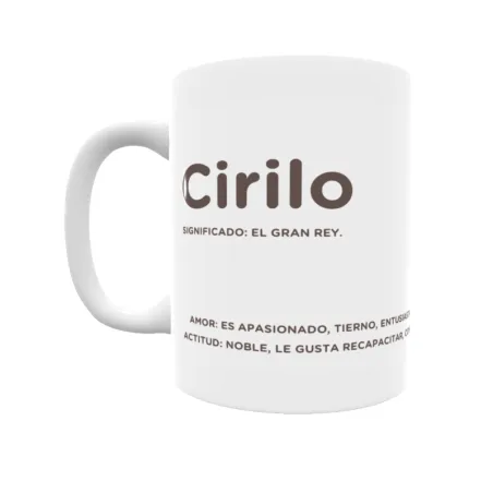 Taza - Cirilo Regalo original y funcional. Taza personalizada con significado, actitud y amor.