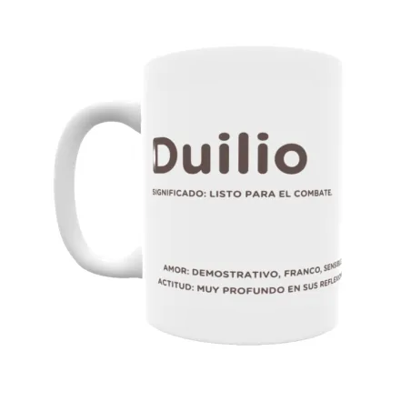 Taza - Duilio Regalo original y funcional. Taza personalizada con significado, actitud y amor.