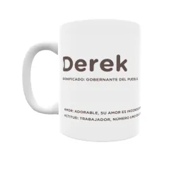 Taza - Derek Regalo original y funcional. Taza personalizada con significado, actitud y amor.