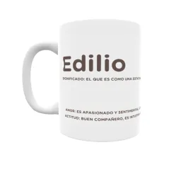 Taza - Edilio Regalo original y funcional. Taza personalizada con significado, actitud y amor.