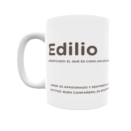 Taza - Edilio Regalo original y funcional. Taza personalizada con significado, actitud y amor.