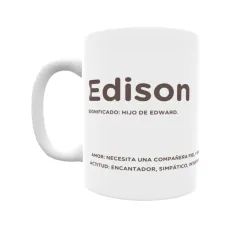 Taza - Edison Regalo original y funcional. Taza personalizada con significado, actitud y amor.