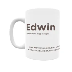 Taza - Edwin Regalo original y funcional. Taza personalizada con significado, actitud y amor.