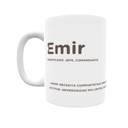 Taza - Emir Regalo original y funcional. Taza personalizada con significado, actitud y amor.