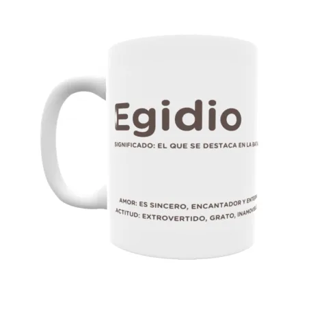 Taza - Egidio Regalo original y funcional. Taza personalizada con significado, actitud y amor.