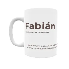 Taza - Fabián Regalo original y funcional. Taza personalizada con significado, actitud y amor.