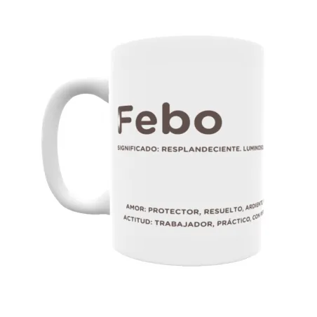 Taza - Febo Regalo original y funcional. Taza personalizada con significado, actitud y amor.