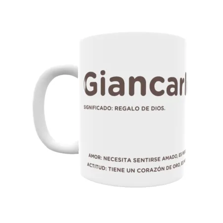 Taza - Giancarlo Regalo original y funcional. Taza personalizada con significado, actitud y amor.