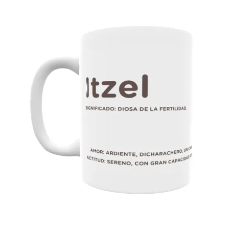 Taza - Itzel Regalo original y funcional. Taza personalizada con significado, actitud y amor.