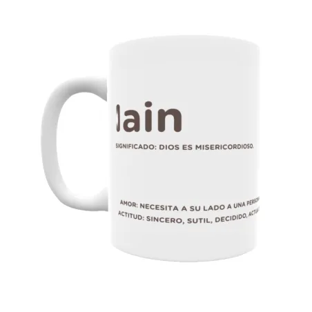 Taza - Iain Regalo original y funcional. Taza personalizada con significado, actitud y amor.