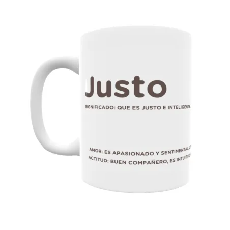 Taza - Justo Regalo original y funcional. Taza personalizada con significado, actitud y amor.