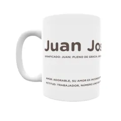 Taza - Juan José Regalo original y funcional. Taza personalizada con significado, actitud y amor.