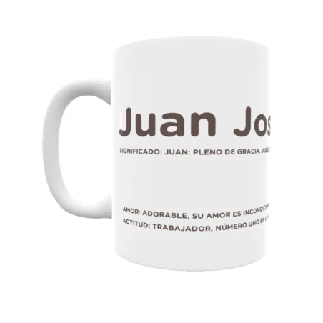 Taza - Juan José Regalo original y funcional. Taza personalizada con significado, actitud y amor.