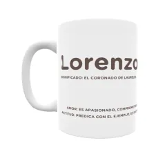 Taza - Lorenzo Regalo original y funcional. Taza personalizada con significado, actitud y amor.