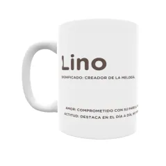 Taza - Lino Regalo original y funcional. Taza personalizada con significado, actitud y amor.