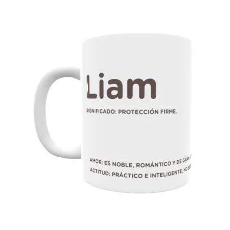 Taza - Liam Regalo original y funcional. Taza personalizada con significado, actitud y amor.