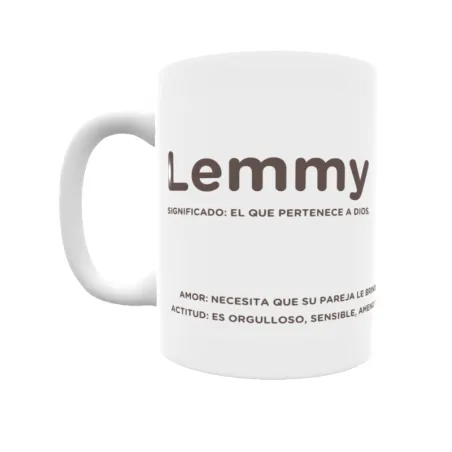 Taza - Lemmy Regalo original y funcional. Taza personalizada con significado, actitud y amor.