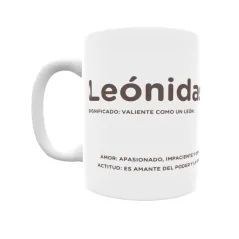 Taza - Leónidas Regalo original y funcional. Taza personalizada con significado, actitud y amor.