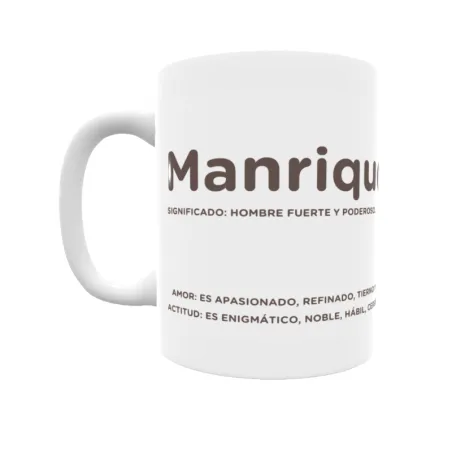 Taza - Manrique Regalo original y funcional. Taza personalizada con significado, actitud y amor.