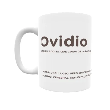 Taza - Ovidio Regalo original y funcional. Taza personalizada con significado, actitud y amor.