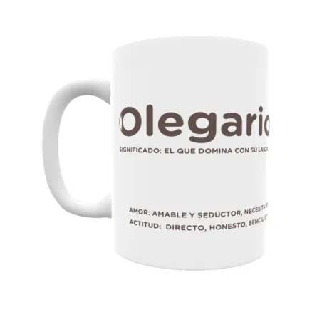 Taza - Olegario Regalo original y funcional. Taza personalizada con significado, actitud y amor.