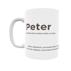 Taza - Peter Regalo original y funcional. Taza personalizada con significado, actitud y amor.