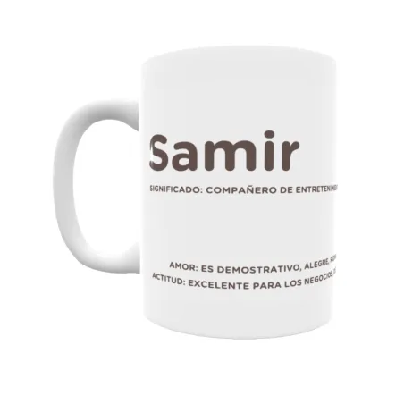 Taza - Samir Regalo original y funcional. Taza personalizada con significado, actitud y amor.